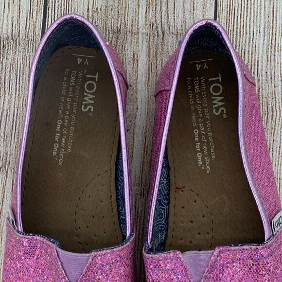 🎉Toms Pink Glitter Slip Ons - Picture 11 of 12